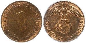 1 Пфеніг Третій рейх (1933-1945) Бронза 
