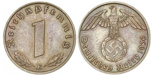 1 Пфеніг Третій рейх (1933-1945) Бронза 