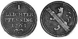 1 Пфеніг Prince-Bishopric of Bamberg (1245–1802) Мідь 