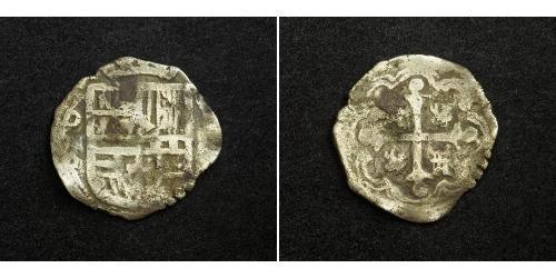 1 Реал Новая Испания (1519 - 1821) Серебро Филипп III король Испании (1578-1621)