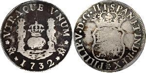 1 Реал Нова Іспанія (1519 - 1821) Срібло Філіп V король Іспанії  (1683-1746)