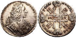 1 Rublo Impero russo (1720-1917) Argento Pietro II (1715-1730)