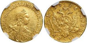 1 Рубль Российская империя (1720-1917) Золото Елизавета  I Петровна (1709-1762)