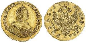 1 Рубль Российская империя (1720-1917) Золото Елизавета  I Петровна (1709-1762)