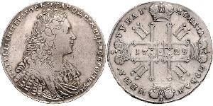 1 Рубль Российская империя (1720-1917) Серебро Пётр II (1715-1730)