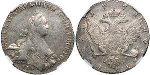 1 Рубль Российская империя (1720-1917) Серебро Екатерина II (1729-1796)
