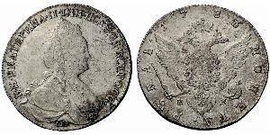 1 Рубль Российская империя (1720-1917) Серебро Екатерина II (1729-1796)