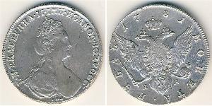 1 Рубль Российская империя (1720-1917) Серебро Екатерина II (1729-1796)