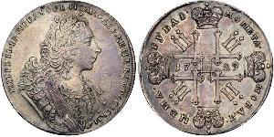 1 Рубль Российская империя (1720-1917) Серебро Пётр II (1715-1730)