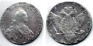 1 Рубль Російська імперія (1720-1917) Срібло Катерина II (1729-1796)