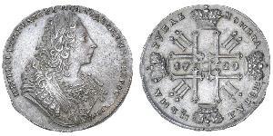 1 Рубль Російська імперія (1720-1917) Срібло Петро II (1715-1730)