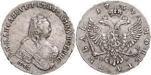 1 Рубль Російська імперія (1720-1917) Срібло Єлизавета I Петрівна (1709-1762)
