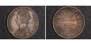 1 Рупия Британская Индия (1858-1947) Серебро Виктория (1819 - 1901)