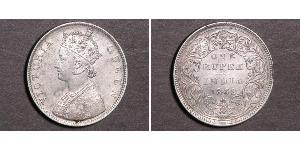 1 Рупия Британская Индия (1858-1947) Серебро Виктория (1819 - 1901)