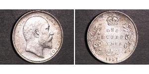 1 Рупия Британская Индия (1858-1947) Серебро Эдуард VII (1841-1910)