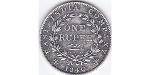 1 Рупия Британская Ост-Индская компания (1757-1858) Серебро Виктория (1819 - 1901)