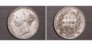 1 Рупия Британская Ост-Индская компания (1757-1858) Серебро Виктория (1819 - 1901)