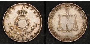 1 Рупия Британская империя (1497 - 1949) Серебро 