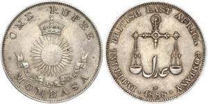 1 Рупия Британская империя (1497 - 1949) Серебро 