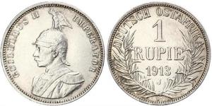 1 Рупия Германская Восточная Африка (1885-1919) Серебро Wilhelm II, German Emperor (1859-1941)