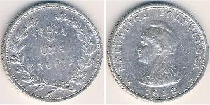 1 Рупия Португальская Индия (1510-1961) Серебро 