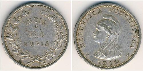1 Рупия Португальская Индия (1510-1961) Серебро 