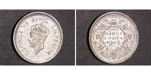 1 Рупія Британська Індія (1858-1947) Срібло 