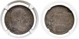1 Рупія Британська Індія (1858-1947) Срібло Едвард VII (1841-1910)