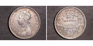 1 Рупія Британська Індія (1858-1947) Срібло Вікторія (1819 - 1901)