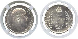 1 Рупія Британська Індія (1858-1947) Срібло Едвард VII (1841-1910)