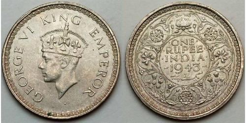 1 Рупія Британська Індія (1858-1947) Срібло 