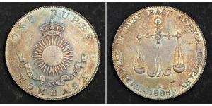 1 Рупія Британська імперія (1497 - 1949) Срібло 