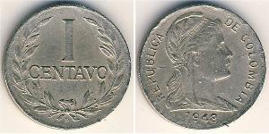 1 Сентаво Республіка Колумбія (1886 - ) Нікель/Мідь 