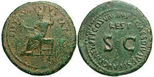 1 Сестерцій Римська імперія (27BC-395) Бронза Тіт (39-81)