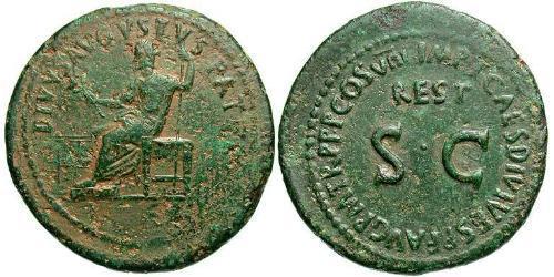 1 Сестерцій Римська імперія (27BC-395) Бронза Тіт (39-81)