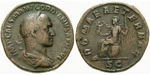 1 Сестерцій Римська імперія (27BC-395) Орихалк Гордіан II (192-238)