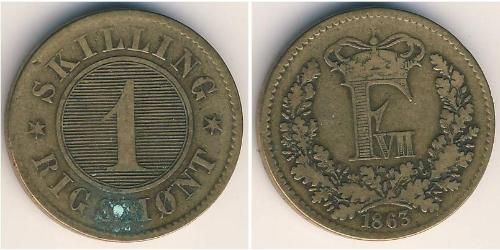 1 Скиллинг Dänemark Bronze 