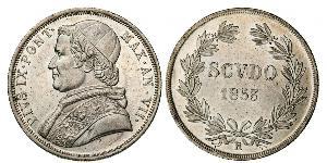1 Скудо Папська держава (752-1870)  Пій IX (1792- 1878)