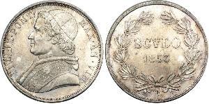 1 Скудо Папська держава (752-1870)  Пій IX (1792- 1878)