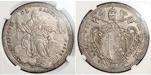 1 Скудо Папська держава (752-1870) Срібло Пій VII (1742 -1823)