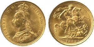 1 Соверен Австралия (1788 - 1939) Золото Виктория (1819 - 1901)