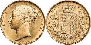 1 Соверен Австралия (1788 - 1939) Золото Виктория (1819 - 1901)