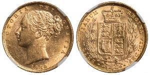 1 Соверен Австралия (1788 - 1939) Золото Виктория (1819 - 1901)