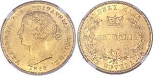 1 Соверен Австралия (1788 - 1939) Золото Виктория (1819 - 1901)