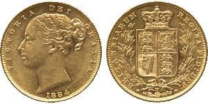 1 Соверен Австралия (1788 - 1939) Золото Виктория (1819 - 1901)