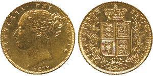 1 Соверен Австралия (1788 - 1939) Золото Виктория (1819 - 1901)