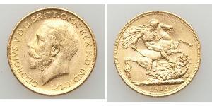 1 Соверен Австралия (1788 - 1939) Золото Георг V (1865-1936)