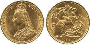 1 Соверен Австралия (1788 - 1939) Золото Виктория (1819 - 1901)