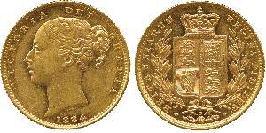 1 Соверен Австралия (1788 - 1939) Золото Виктория (1819 - 1901)