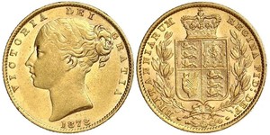1 Соверен Австралия (1788 - 1939) Золото Виктория (1819 - 1901)